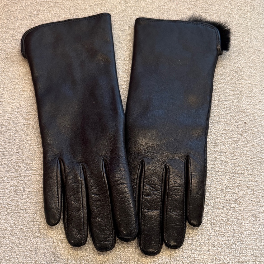 Vera Pelle Classic Dark Brown/Black Leather Gloves
